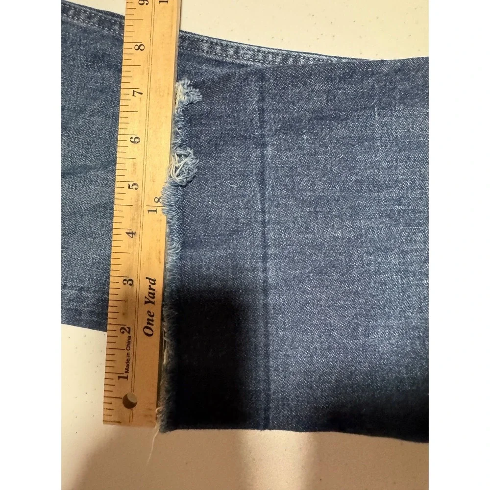 Everlane Women's Dark Wash Raw Hem Cropped Jeans Size 28 Minimalist Denim